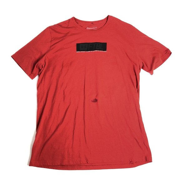 Under Armor FTBL Red Graphic Print‎ T-Shirt Mens Size XL C102 - Picture 1 of 7